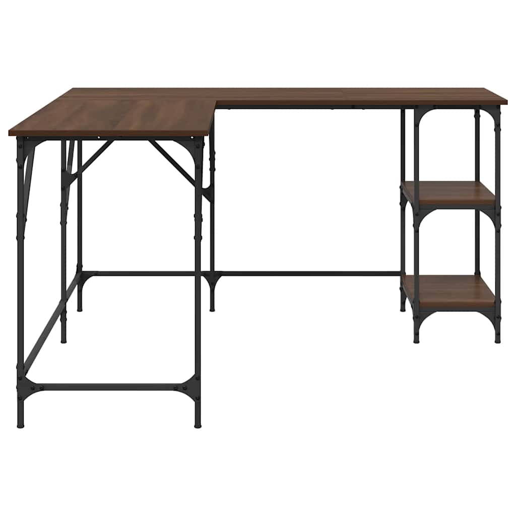 Schreibtisch Braun Eichen-Optik 139x139x75 cm Holzwerkstoff