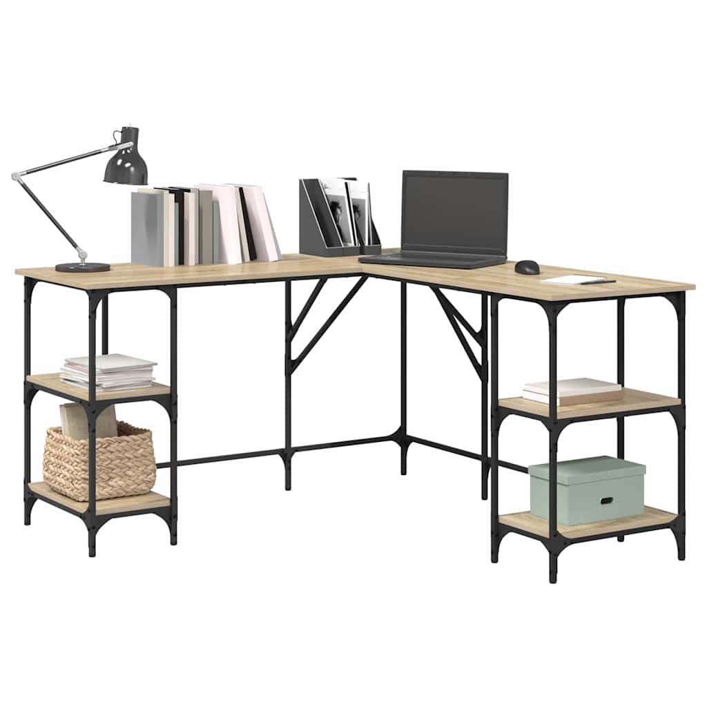 Schreibtisch Sonoma-Eiche 139x139x75 cm Holzwerkstoff