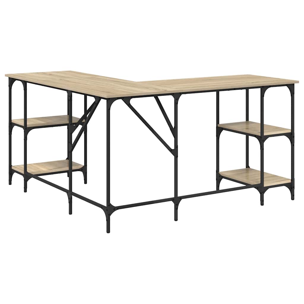 Schreibtisch Sonoma-Eiche 139x139x75 cm Holzwerkstoff