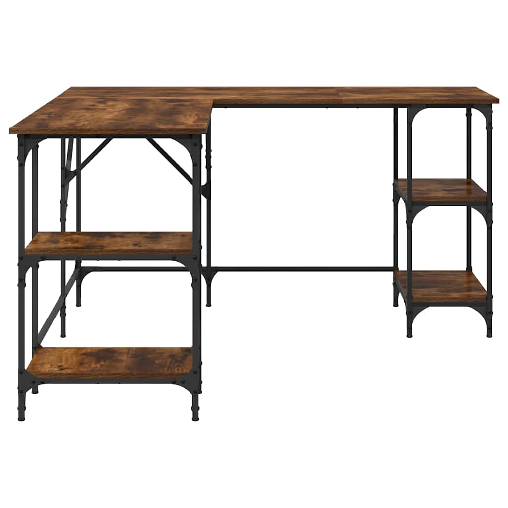 Schreibtisch Räuchereiche 139x139x75 cm Holzwerkstoff