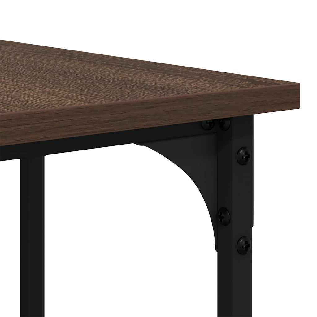 Desk Brown Oak-Effect 139x139x75 cm Wood-based material
