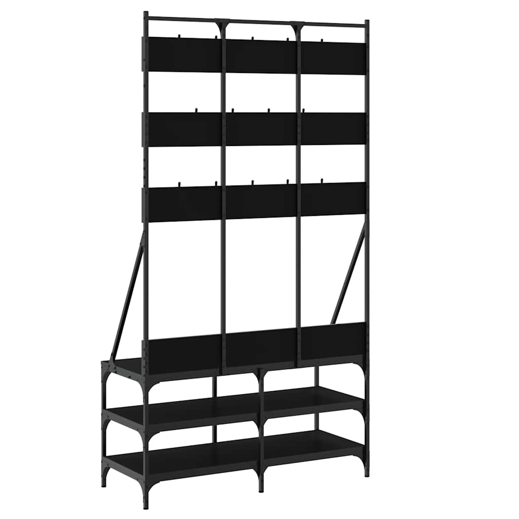 Garment Rack with Shoe Rack Black 100x40x184 cm