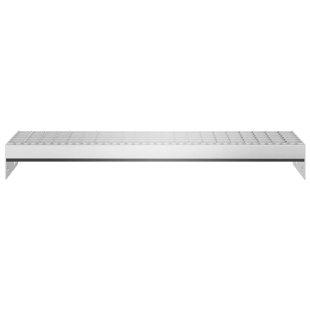 Grating stair tread 60x24x7 cm Galvanized steel