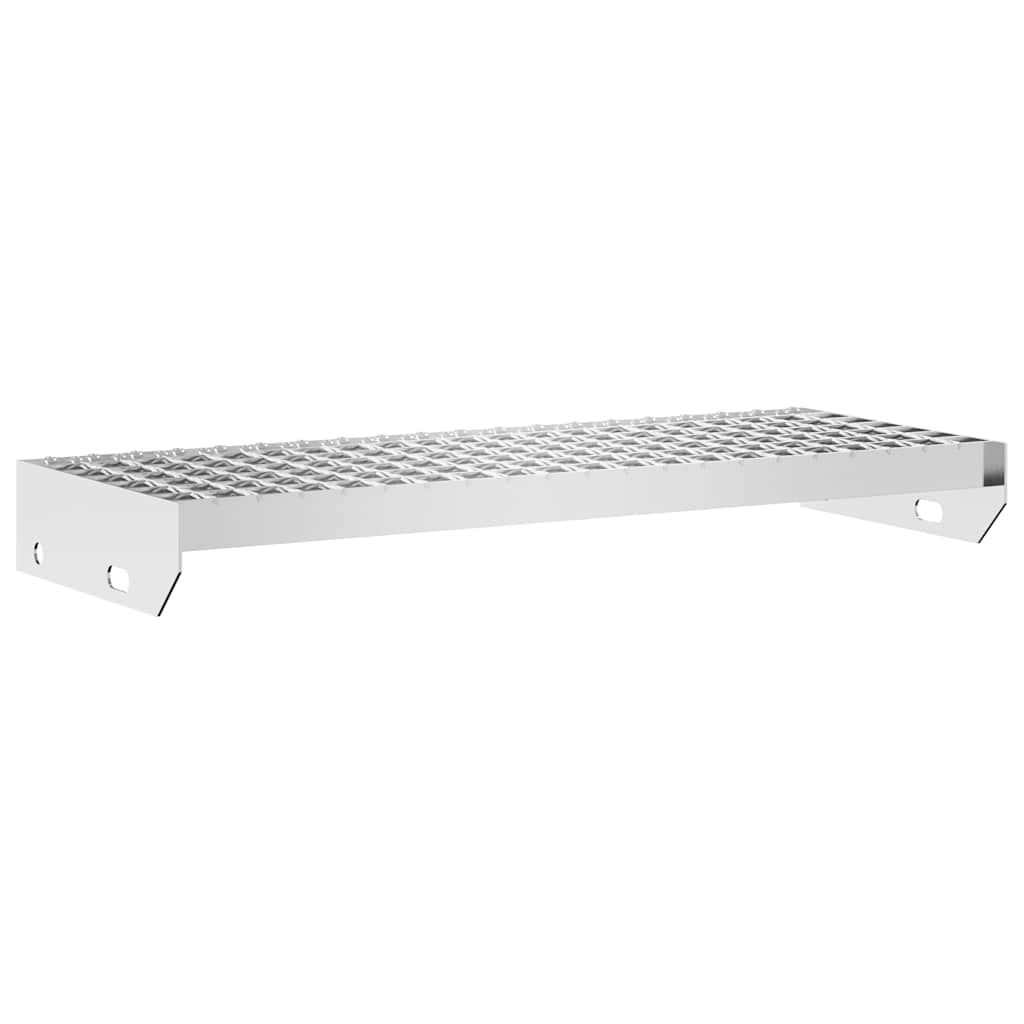 Grating stair tread 60x24x7 cm Galvanized steel