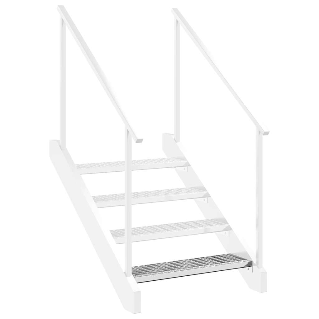 Grating stair tread 60x24x7 cm Galvanized steel