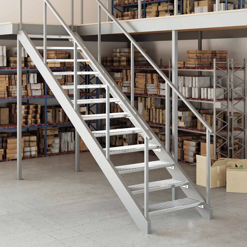 Grating Stair Tread 80x24x7 cm Galvanized Steel