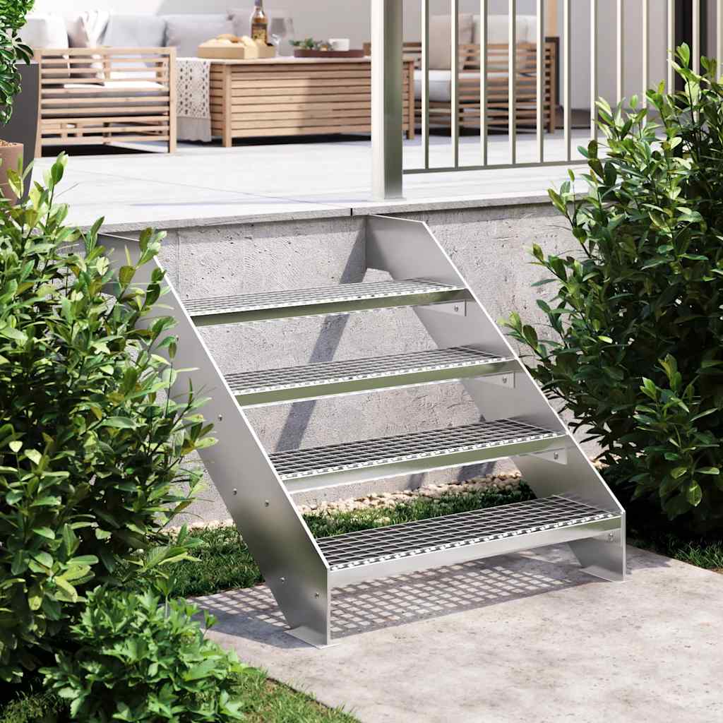 Grating Stair Tread 80x24x7 cm Galvanized Steel