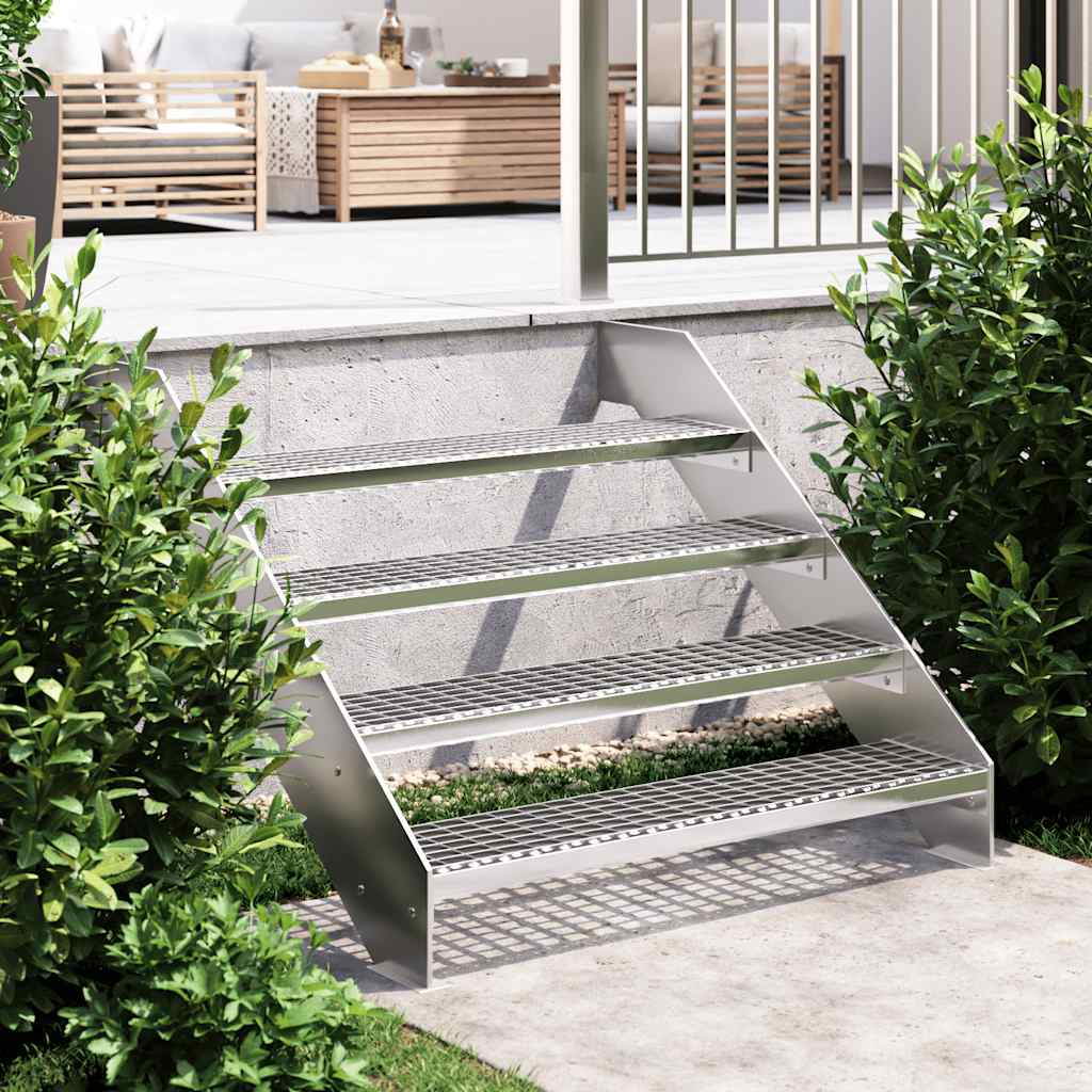 Grating Stair Tread 100x24x7 cm Galvanized Steel