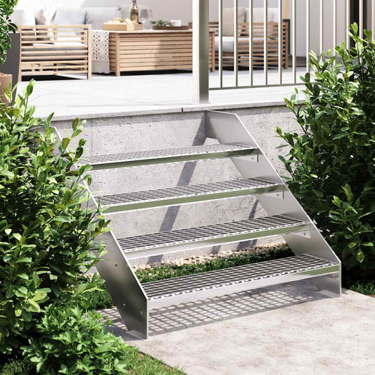 Grating Stair Tread 100x24x7 cm Galvanized Steel