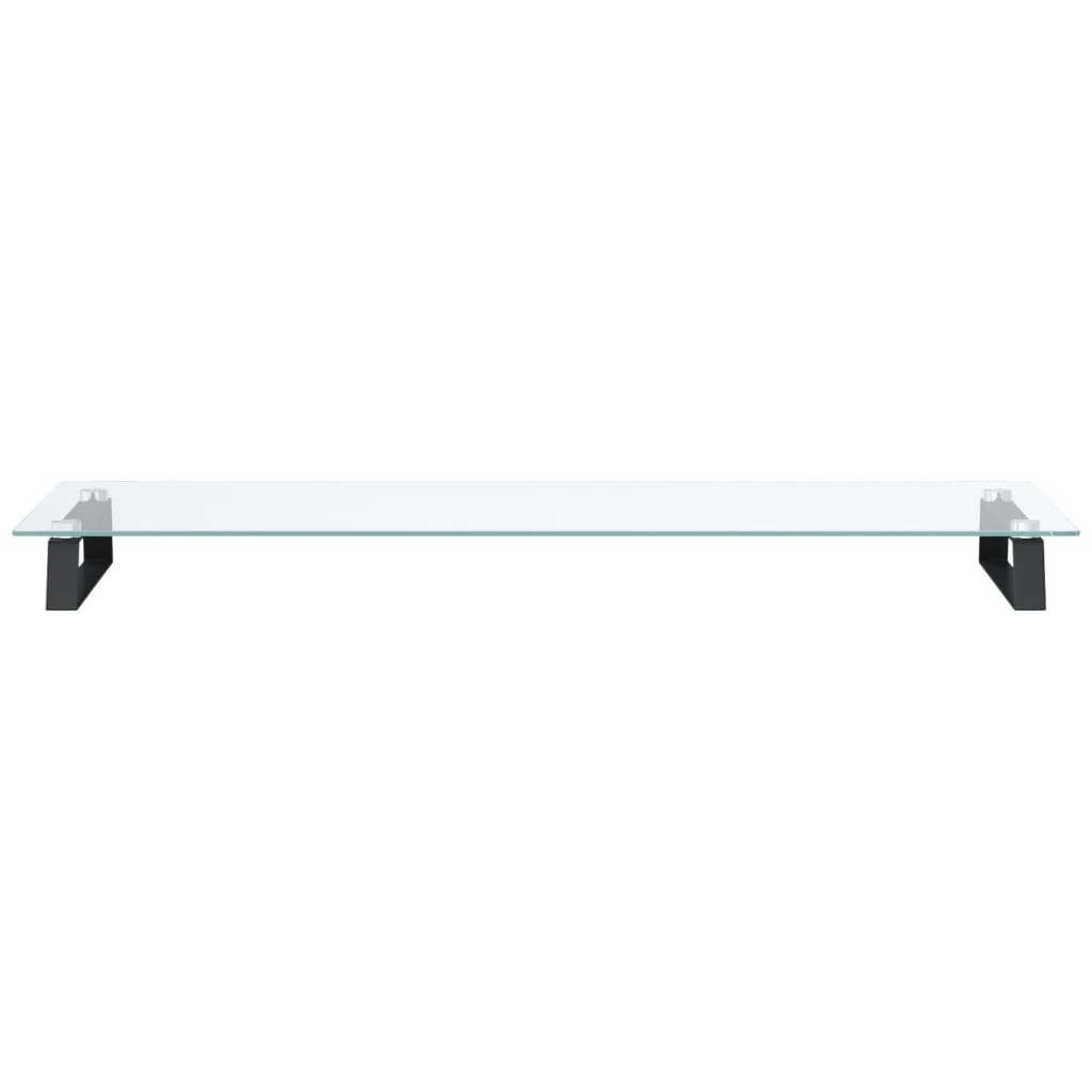 Monitorständer Schwarz 100x35x8 cm Hartglas und Metall
