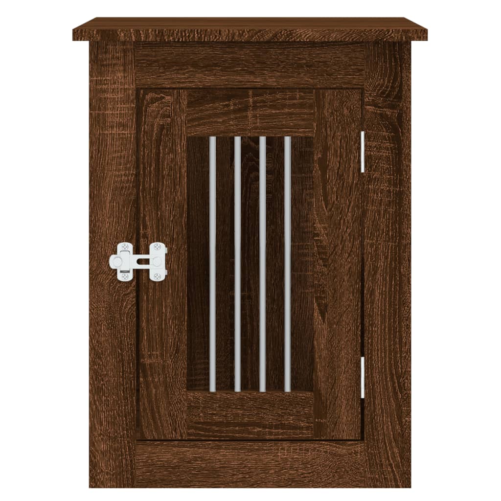 Hundekäfig im Möbelstil Braun Eichen-Optik 45x62x59 cm