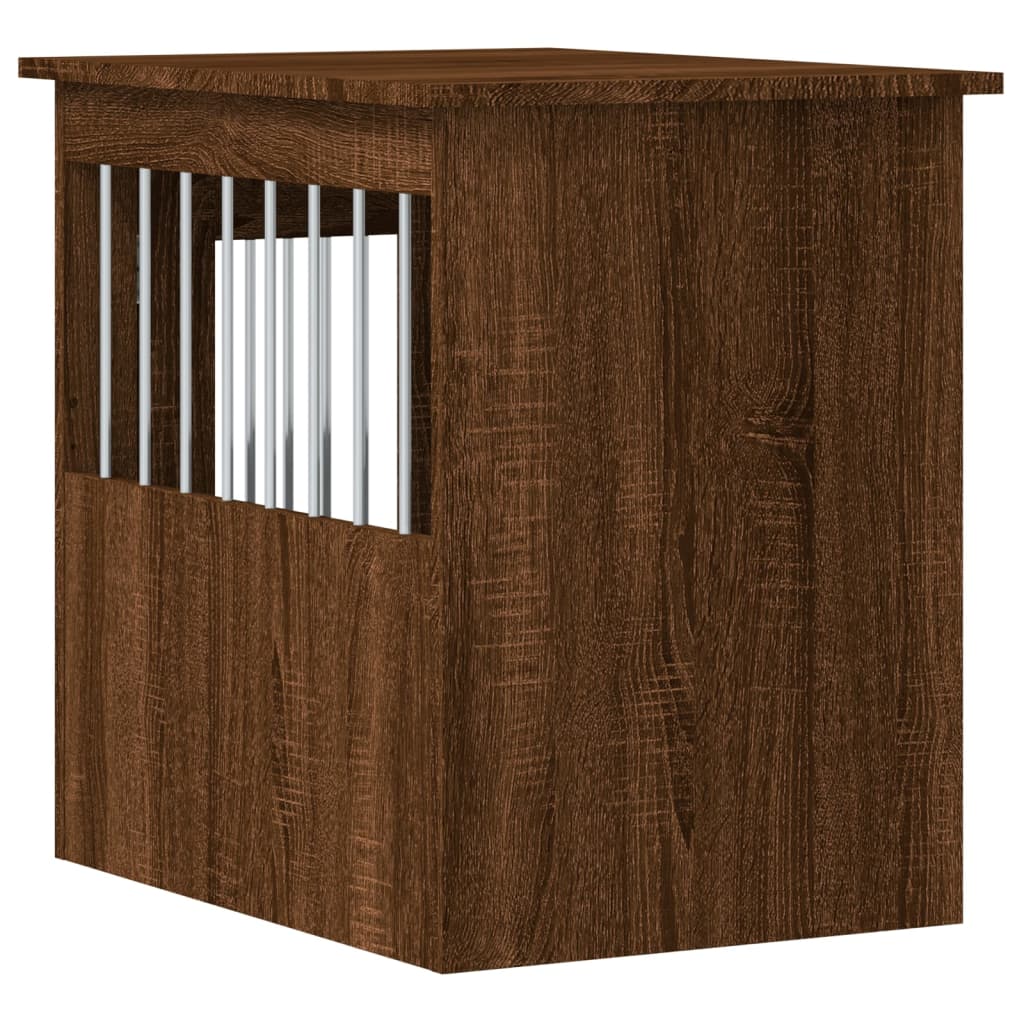 Hundekäfig im Möbelstil Braun Eichen-Optik 45x62x59 cm