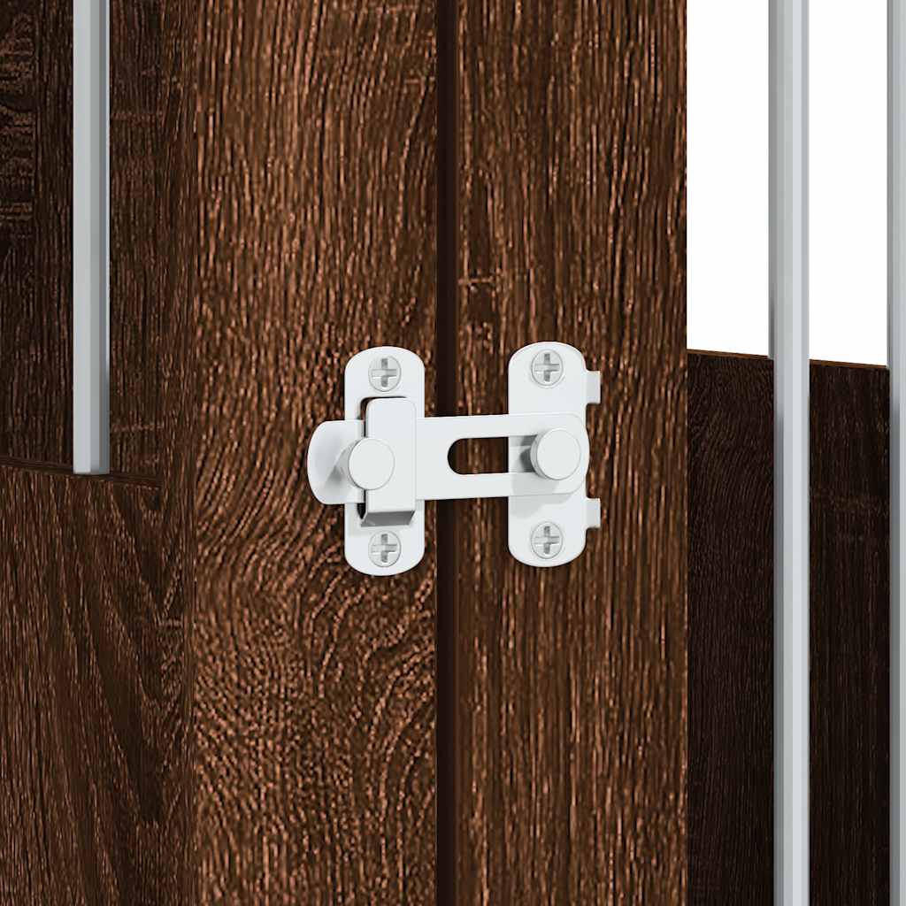 Hundekäfig im Möbelstil Braun Eichen-Optik 55x75x65 cm