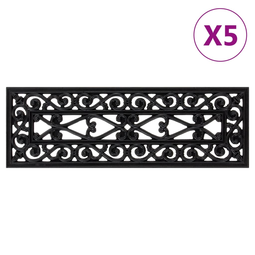 Stair Mats 5 pcs. 25x75 cm Rubber