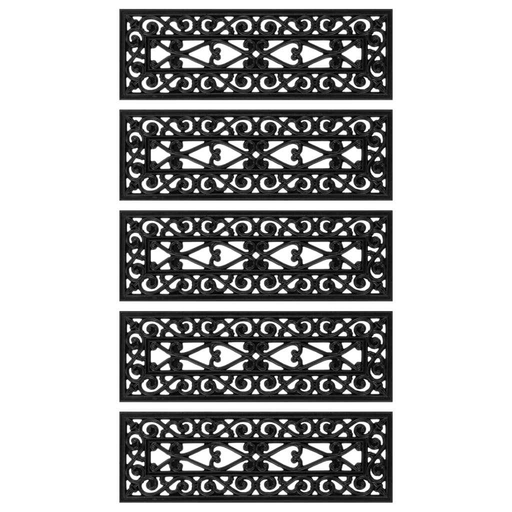 Stair Mats 5 pcs. 25x75 cm Rubber