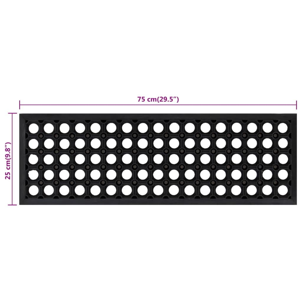 Tapis de marches 5 p. 25x75 cm caoutchouc