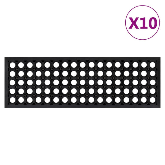 Stair Mats 10 pcs. 25x75 cm Rubber
