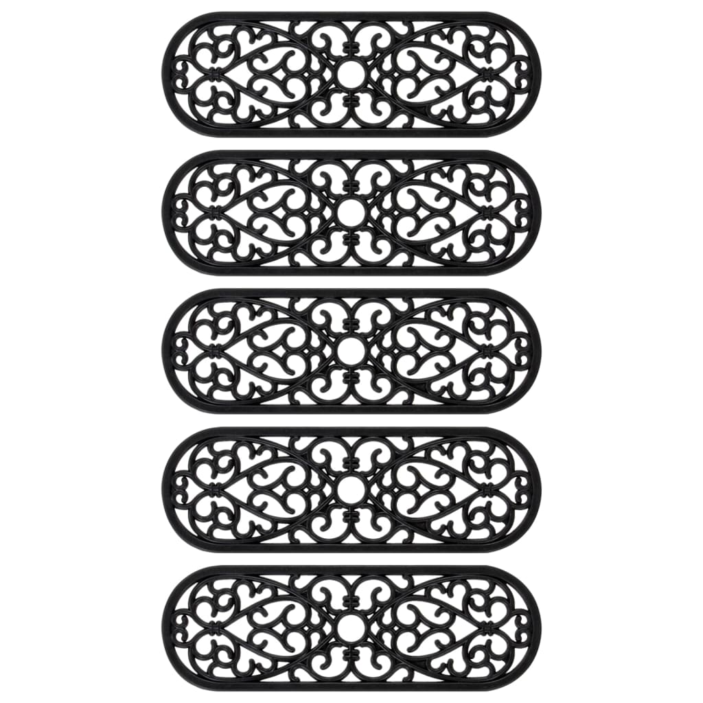 Tapis de marche 5 pièces 25x75 cm Caoutchouc