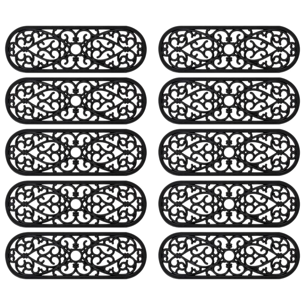 Stair Mats 10 pcs. 25x75 cm Rubber
