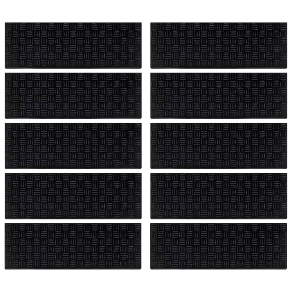 Tapis de marche 10 pcs 25x75 cm Caoutchouc