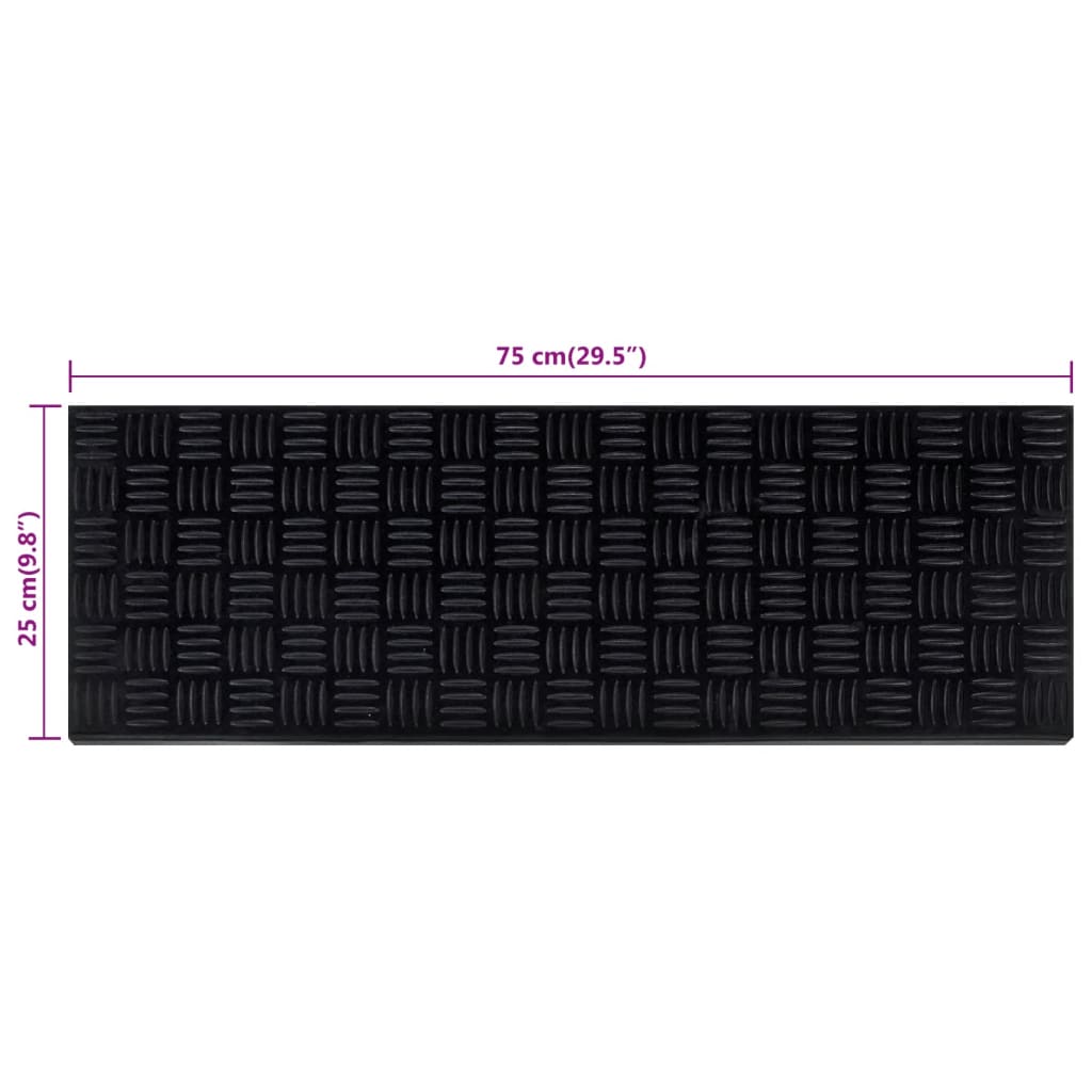 Tapis de marche 10 pcs 25x75 cm Caoutchouc