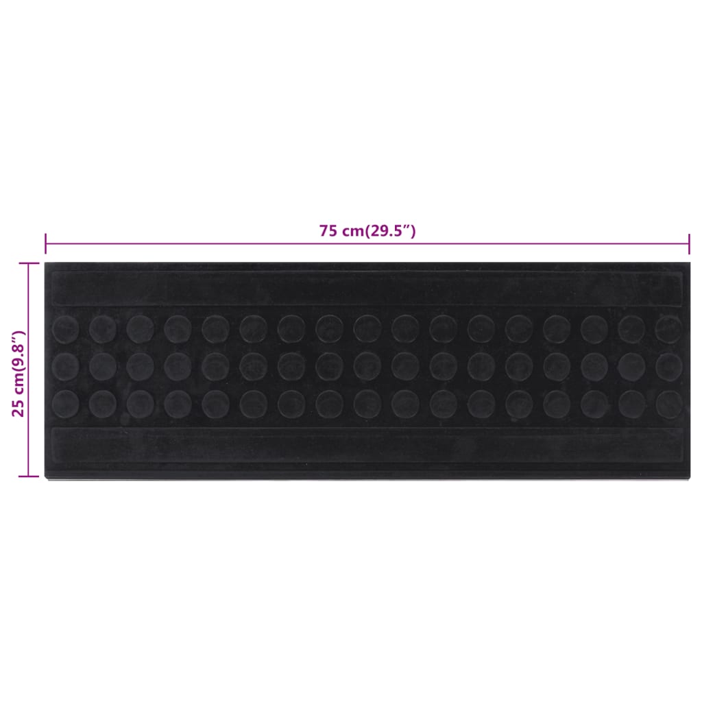 Stair Treads 10 pcs. 25x75 cm Rubber