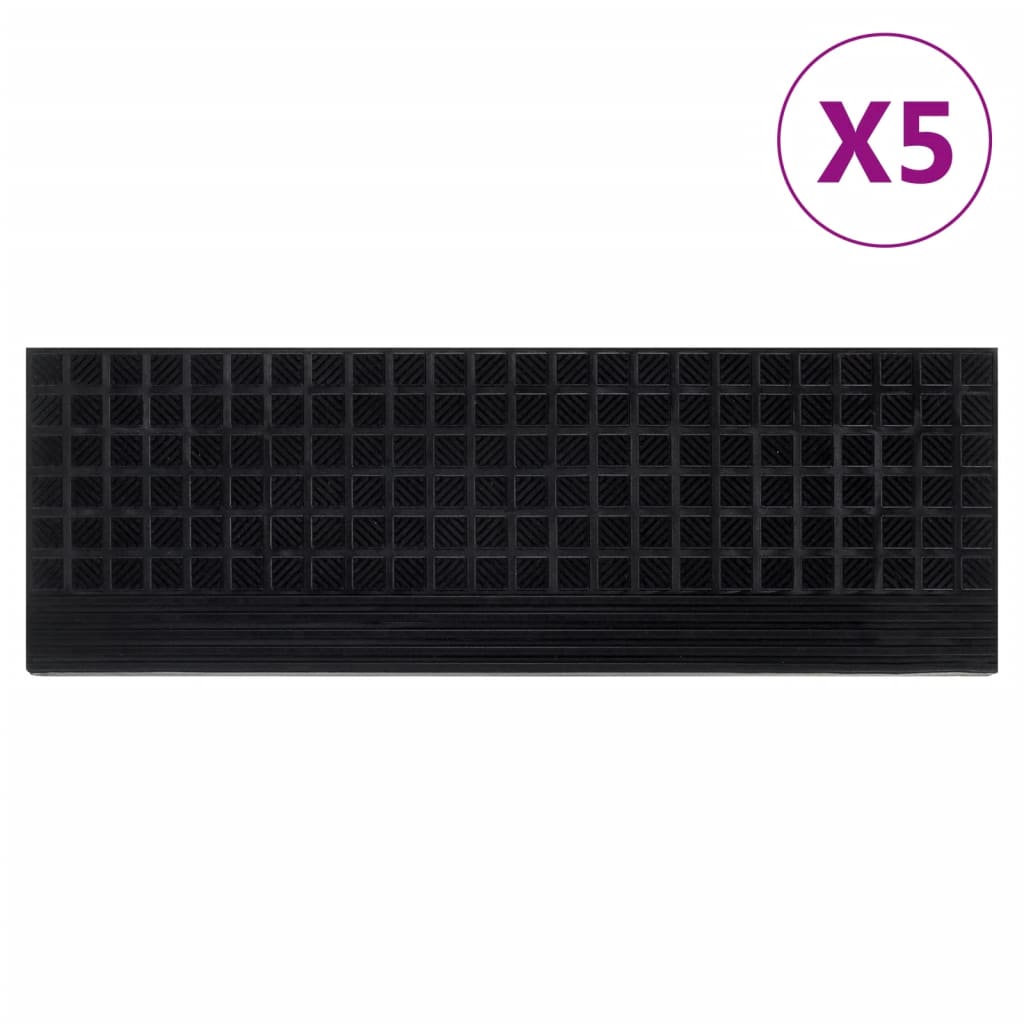 Stair Mats 5 pcs. 25x75 cm Rubber