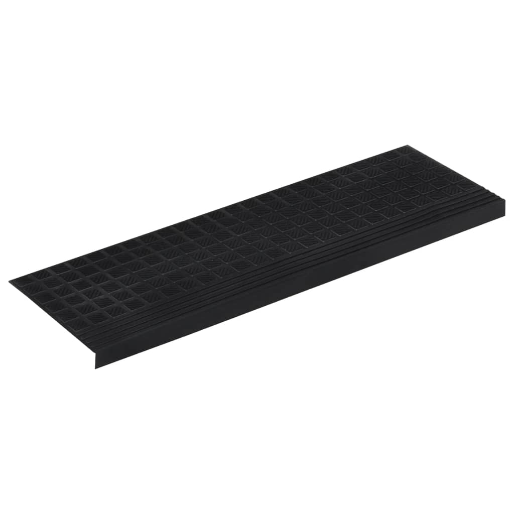 Marches d'escalier 10 pcs 25x75 cm Caoutchouc