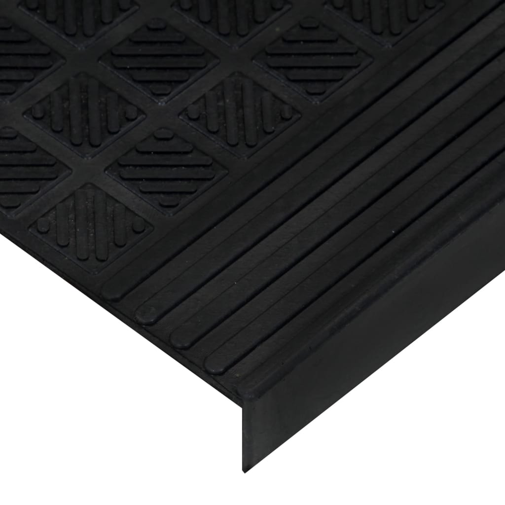 Marches d'escalier 10 pcs 25x75 cm Caoutchouc