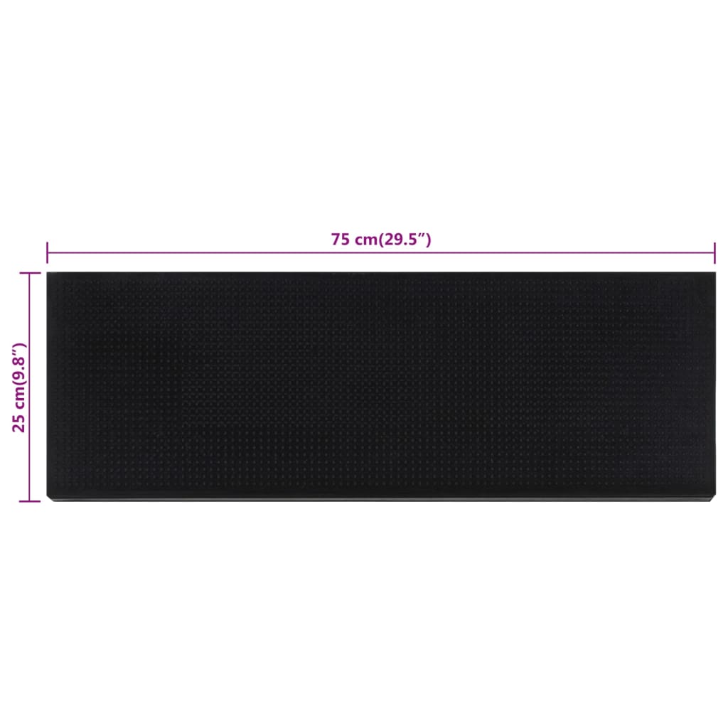 Tapis de marche 10 pcs. 25x75 cm Caoutchouc