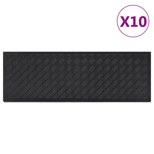 Stair Mats 10 pcs. 25x75 cm Rubber
