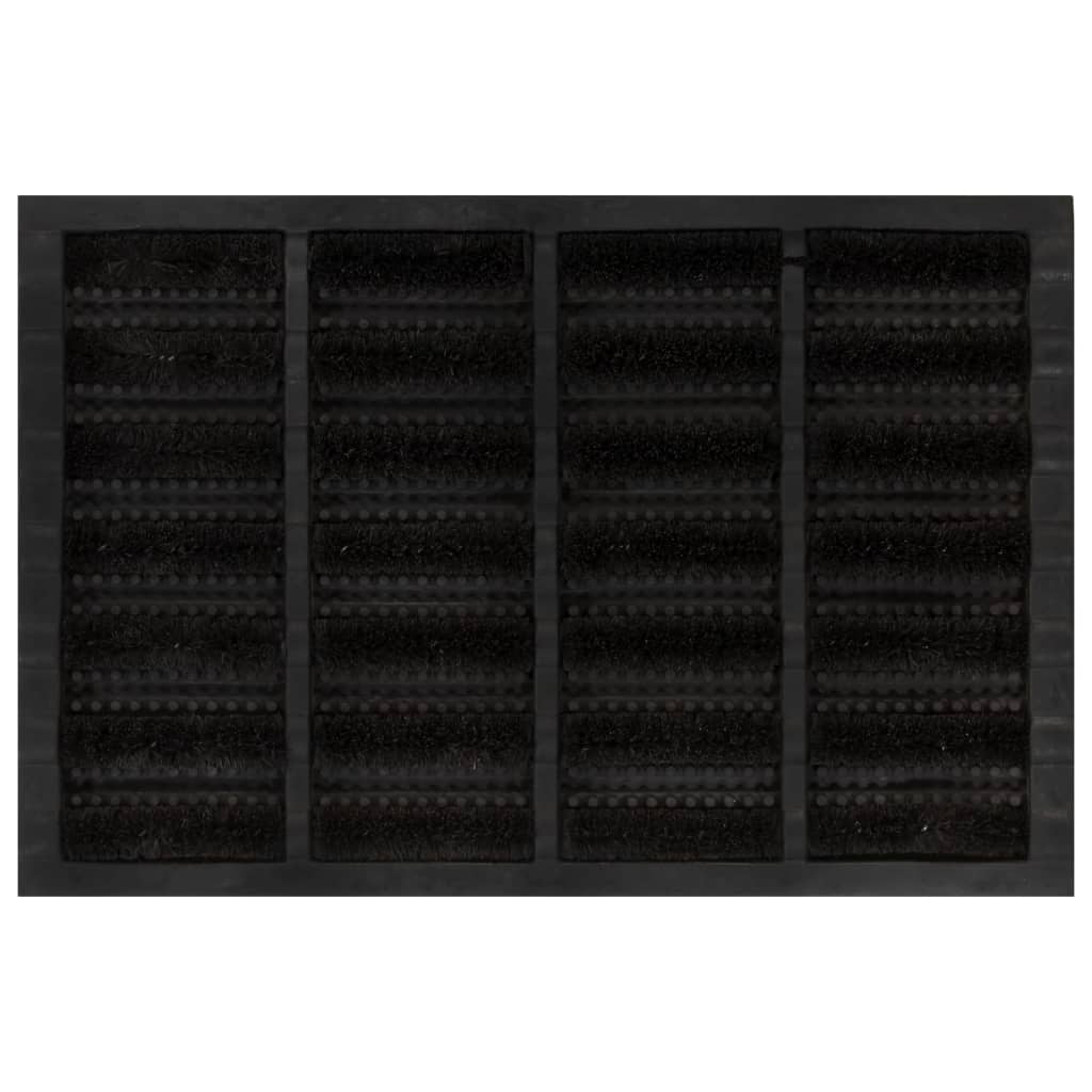 Paillasson Rectangulaire 40x60 cm Caoutchouc et Fibre de Coco