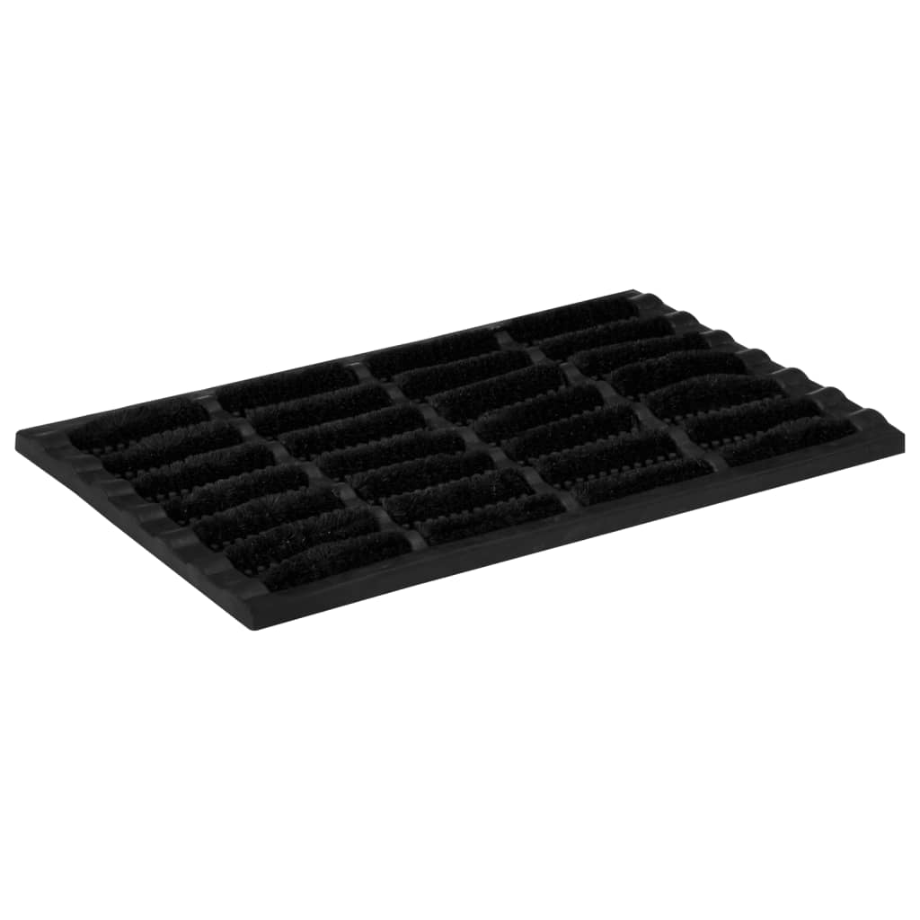 Paillasson Rectangulaire 40x60 cm Caoutchouc et Fibre de Coco