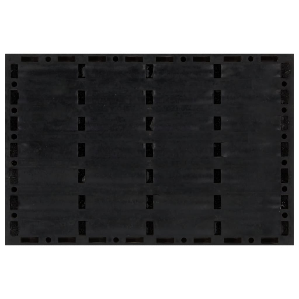 Paillasson Rectangulaire 40x60 cm Caoutchouc et Fibre de Coco
