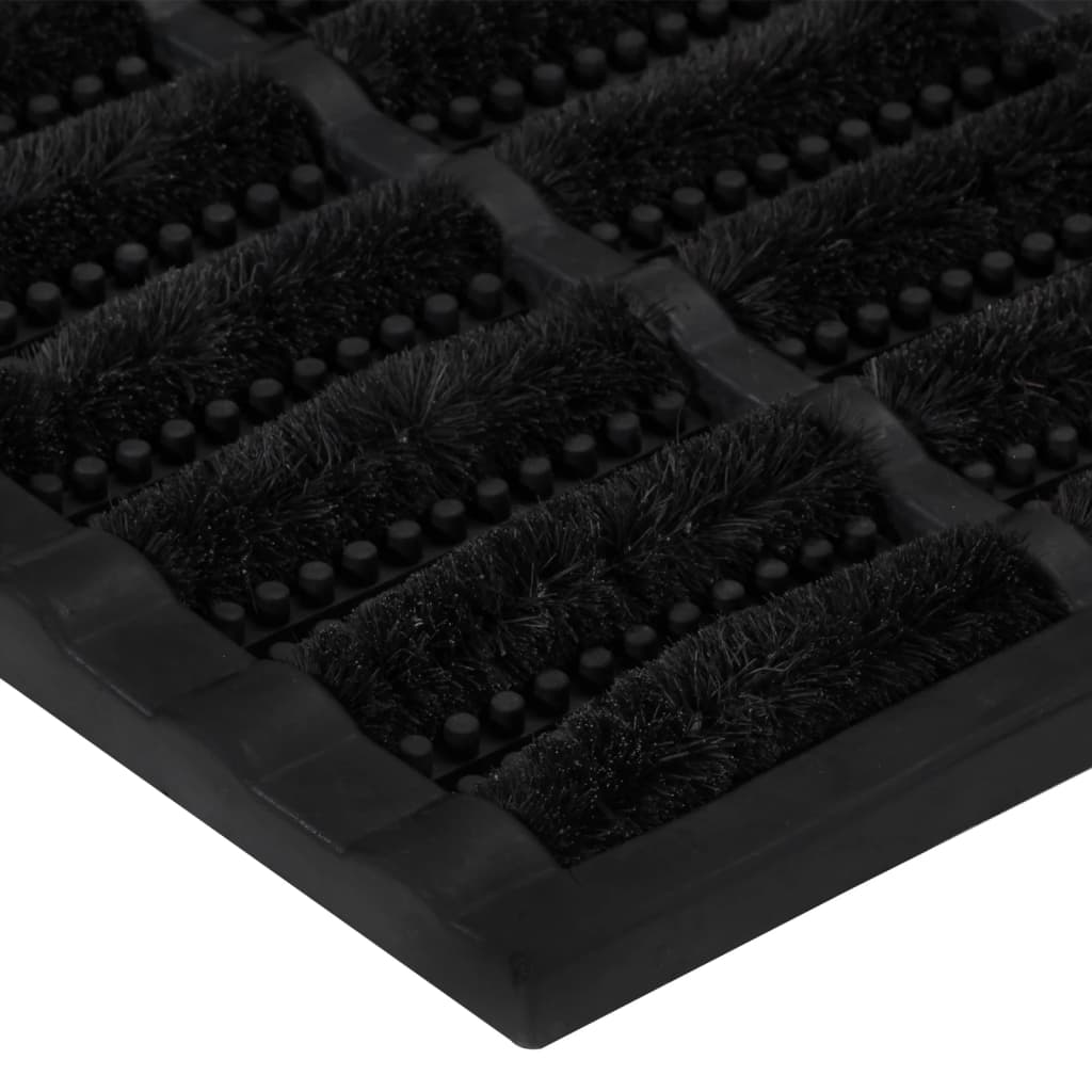 Paillasson Rectangulaire 40x60 cm Caoutchouc et Fibre de Coco