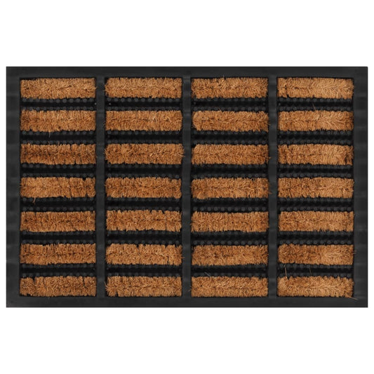 Doormat Rectangular 40x60 cm Rubber and Coconut Fiber