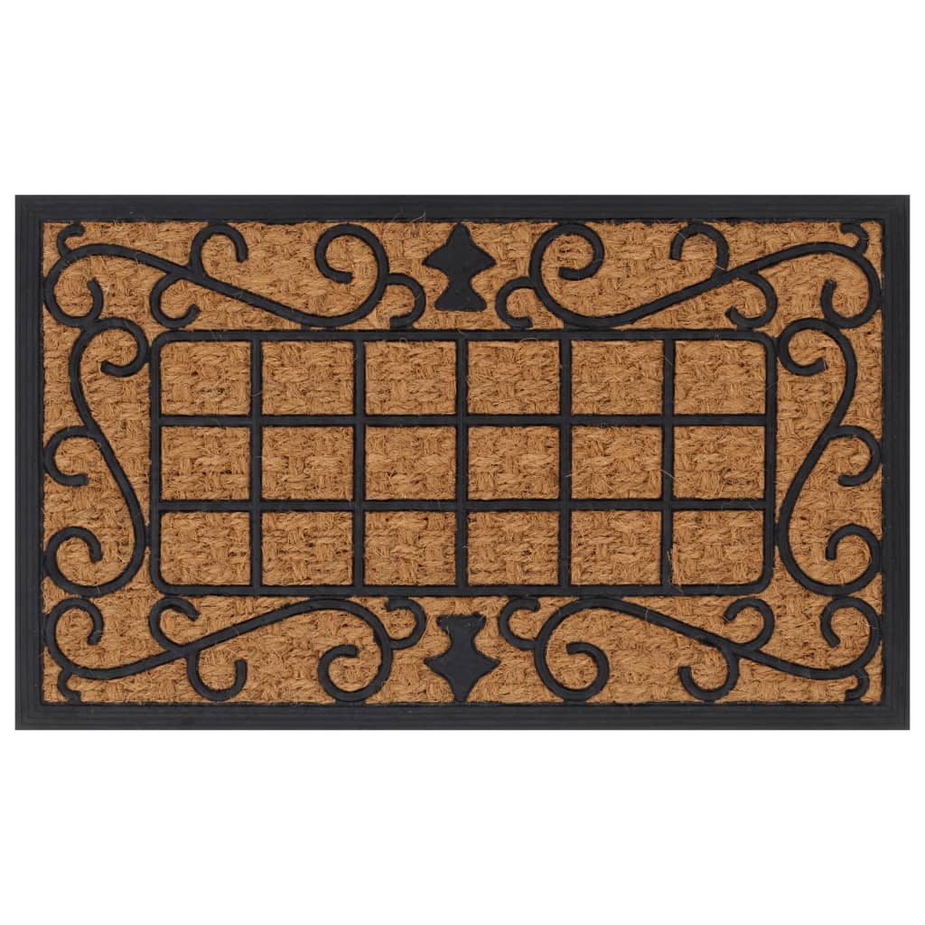 Doormat Rectangular 45x75 cm Rubber and Coconut Fiber