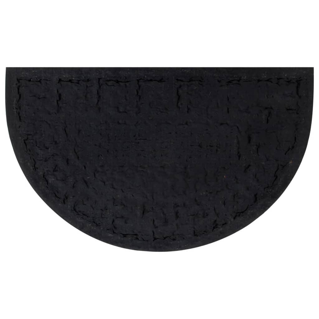Doormat Half-Round 45x75 cm Rubber and Coir