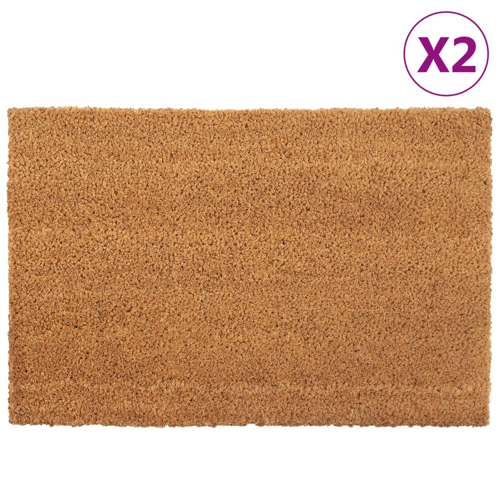 Doormats 2 pcs. Natural 40x60 cm Coir Tufted