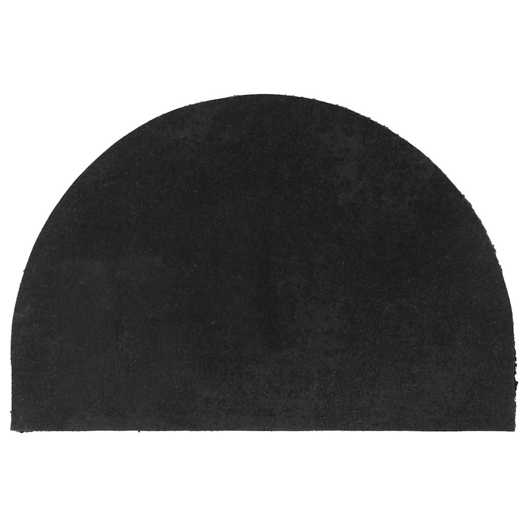 Doormat Black Half-Round 40x60 cm Coir Tufted