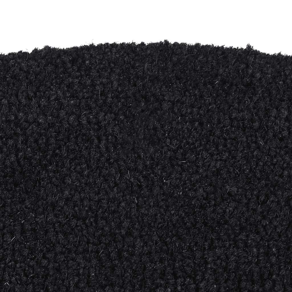 Doormat Black Half-Round 40x60 cm Coir Tufted