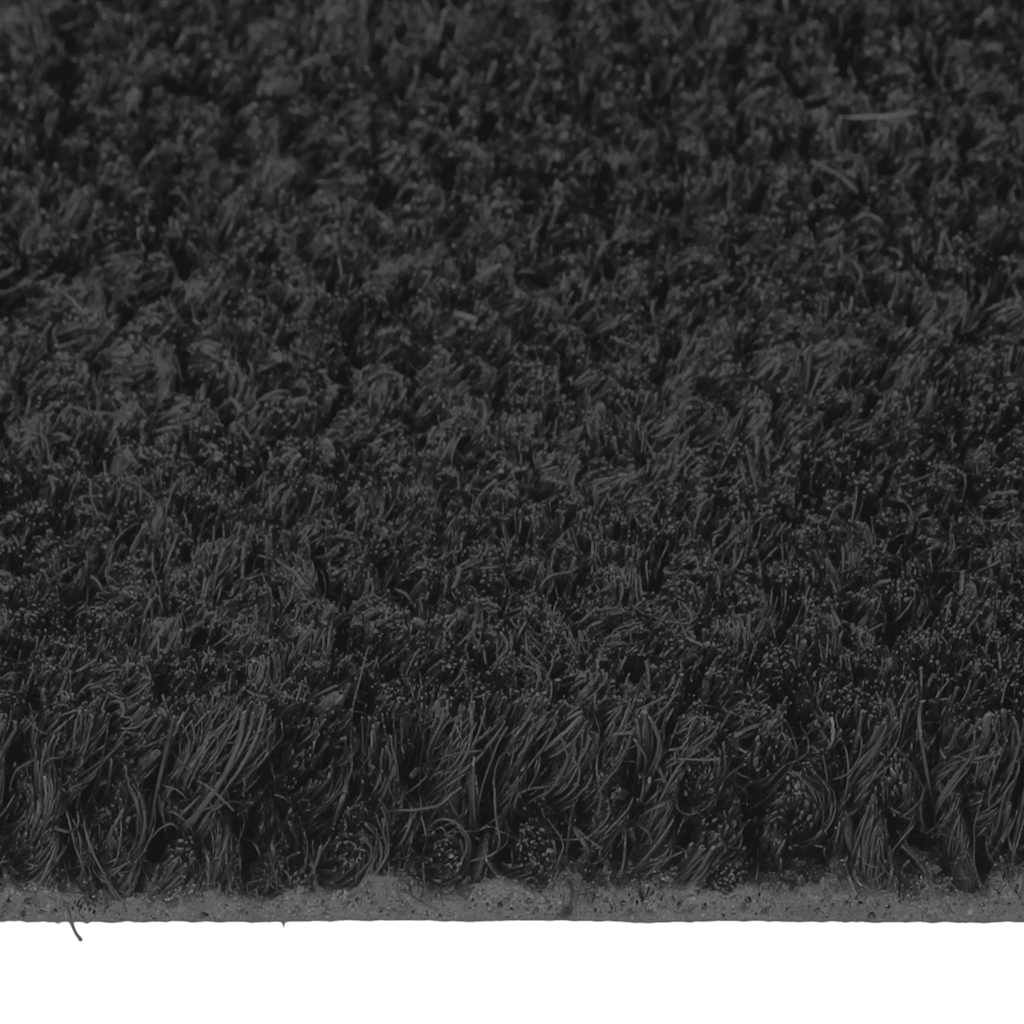 Doormat Black Half-Round 40x60 cm Coir Tufted