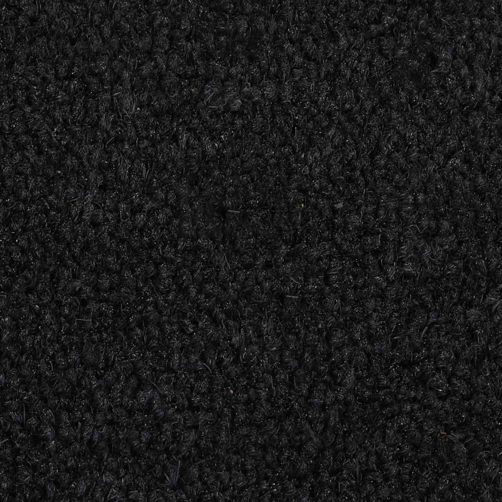 Doormat Black Half-Round 40x60 cm Coir Tufted