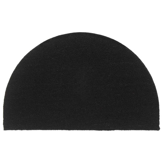 Doormat Black Half-Round 50x80 cm Coir Tufted