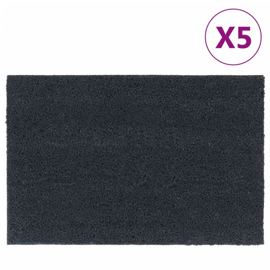 Doormats 5 pcs. Dark Grey 40x60 cm Coir Tufted