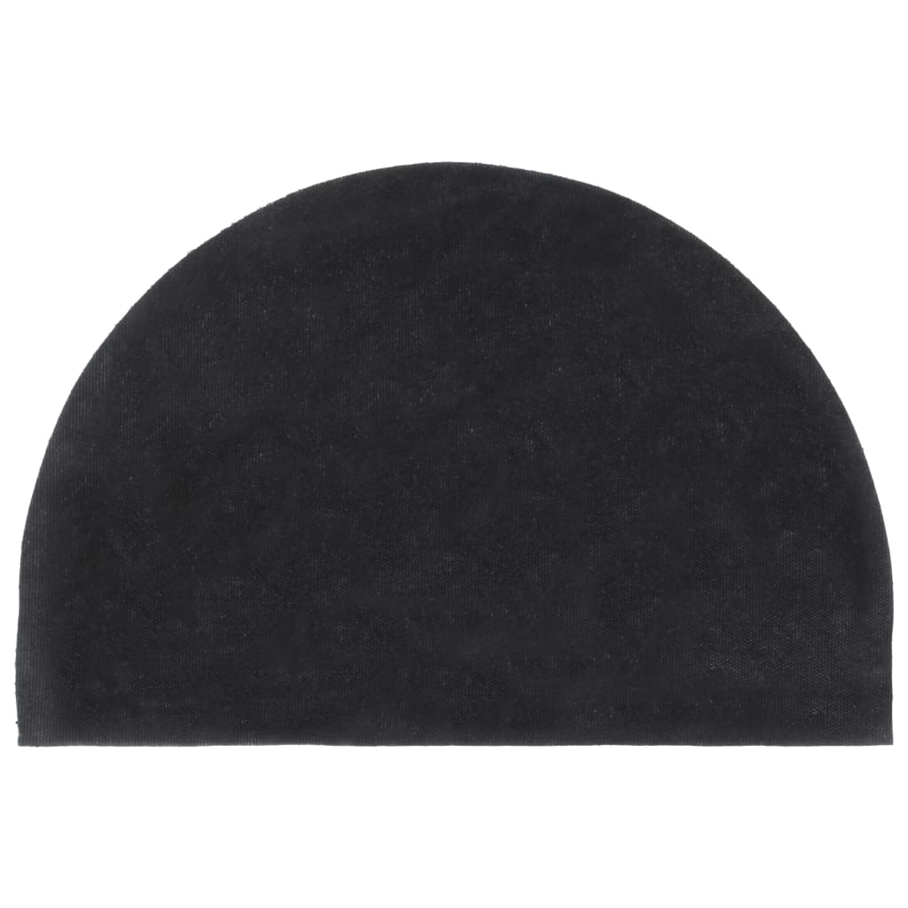 Doormat Dark Grey Half-Round 40x60 cm Coir Tufted