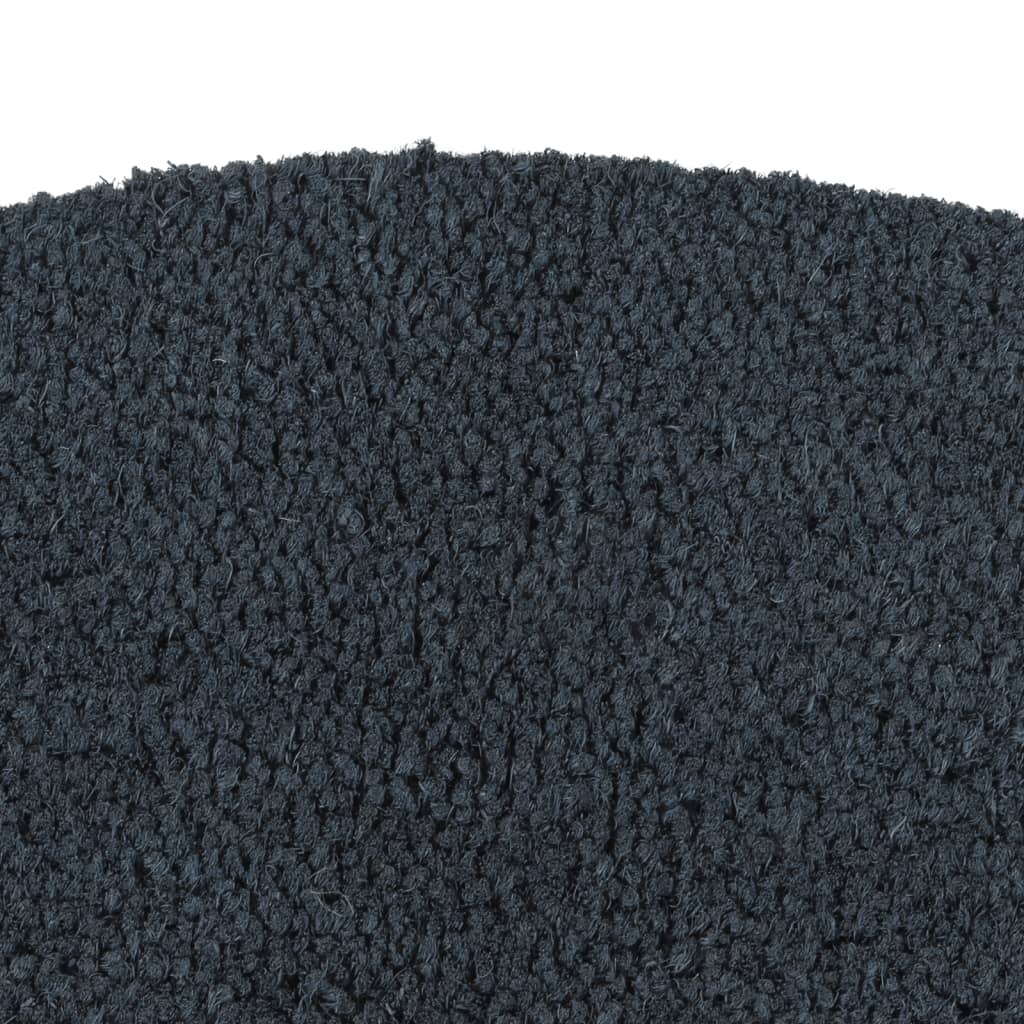 Doormat Dark Grey Half-Round 40x60 cm Coir Tufted