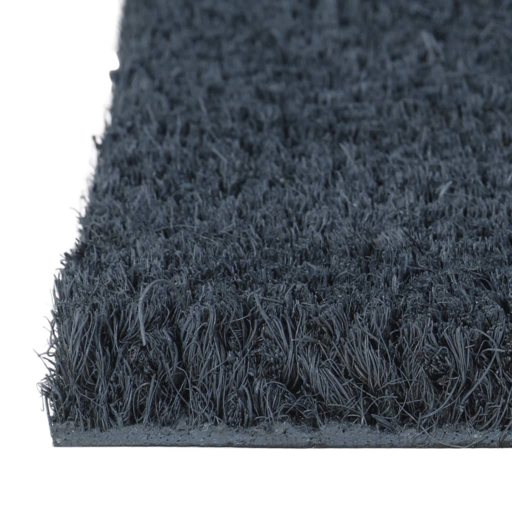 Doormat Dark Grey Half-Round 40x60 cm Coir Tufted