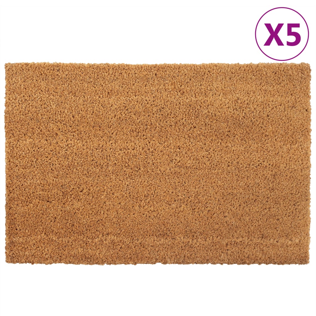 Doormats 5 pcs. Natural 40x60 cm Coir Tufted