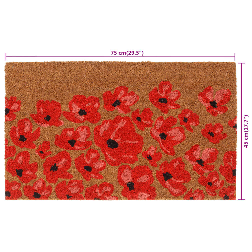 Fußmatte Natur 45x75 cm Kokosfaser Getuftet